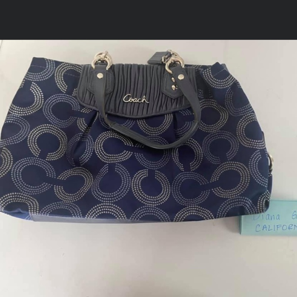 Authentic COACH Navy blue bag